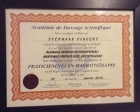 Scan diplôme massage Suédois